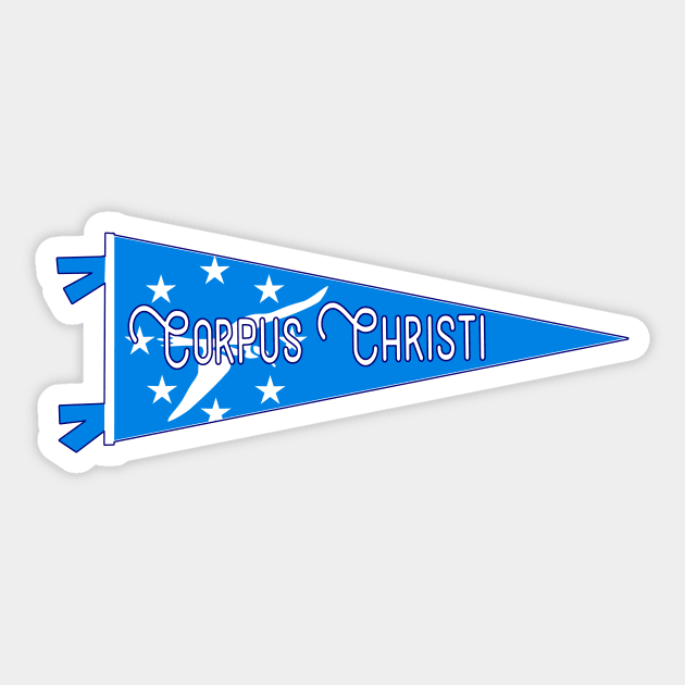 Corpus Christi Flag Pennant Sticker by zsonn